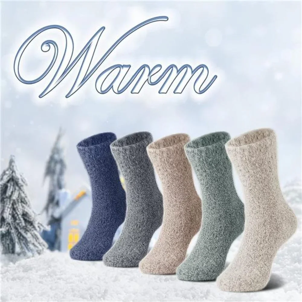 5 Pairs Women's Warm Socks Winter Fluffy Cozy Socks